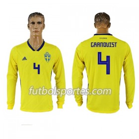 Camisetas Suecia Granqvist 4 Primera Equipacion Mundial 2018 Manga Larga